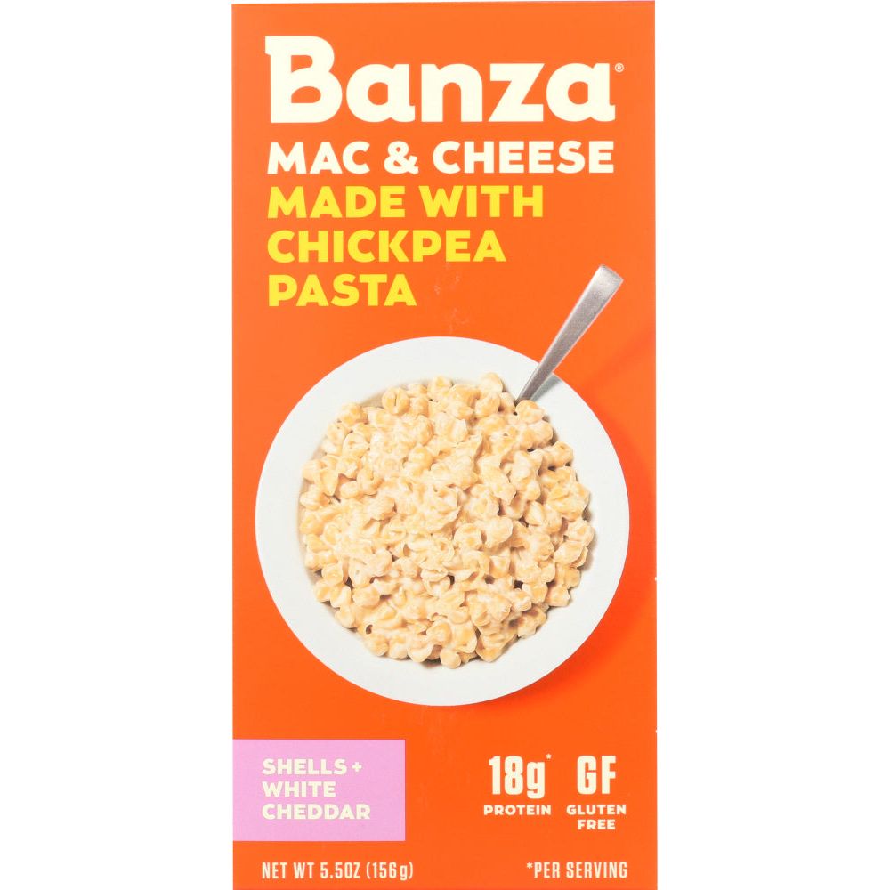 BANZA: Pasta Shells Wht Chddr, 5.5 oz - #tag1# - #tag2#