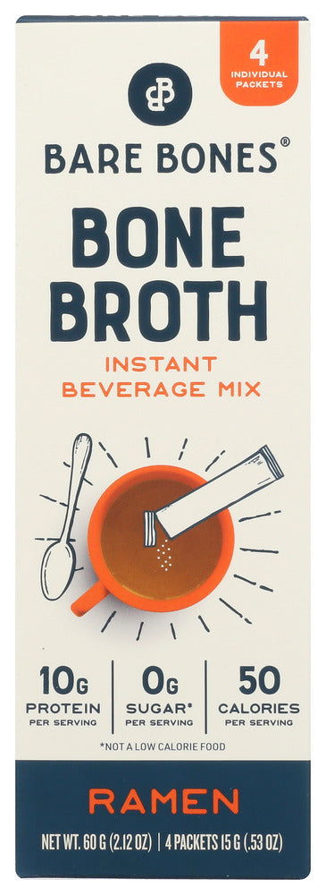 BARE BONES: Bone Broth Stock Instant Ramen 4ct, 2.12 oz - #tag1# - #tag2#