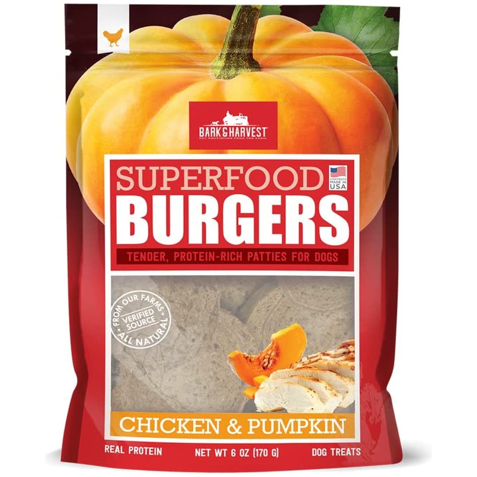 BARK AND HARVEST: Chicken & Pumpkin Superfood Burgers, 6 oz - #tag1# - #tag2#
