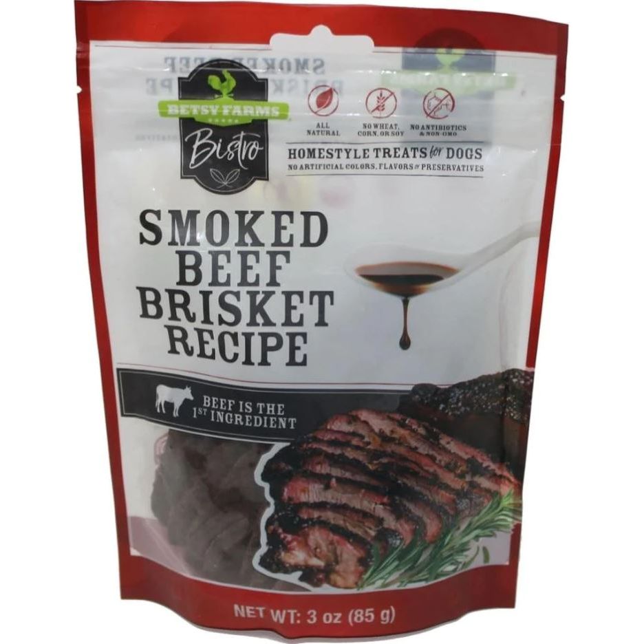 BETSY FARMS: Smoked Beef Brisket Recipe Dog Treat, 8 oz - #tag1# - #tag2#
