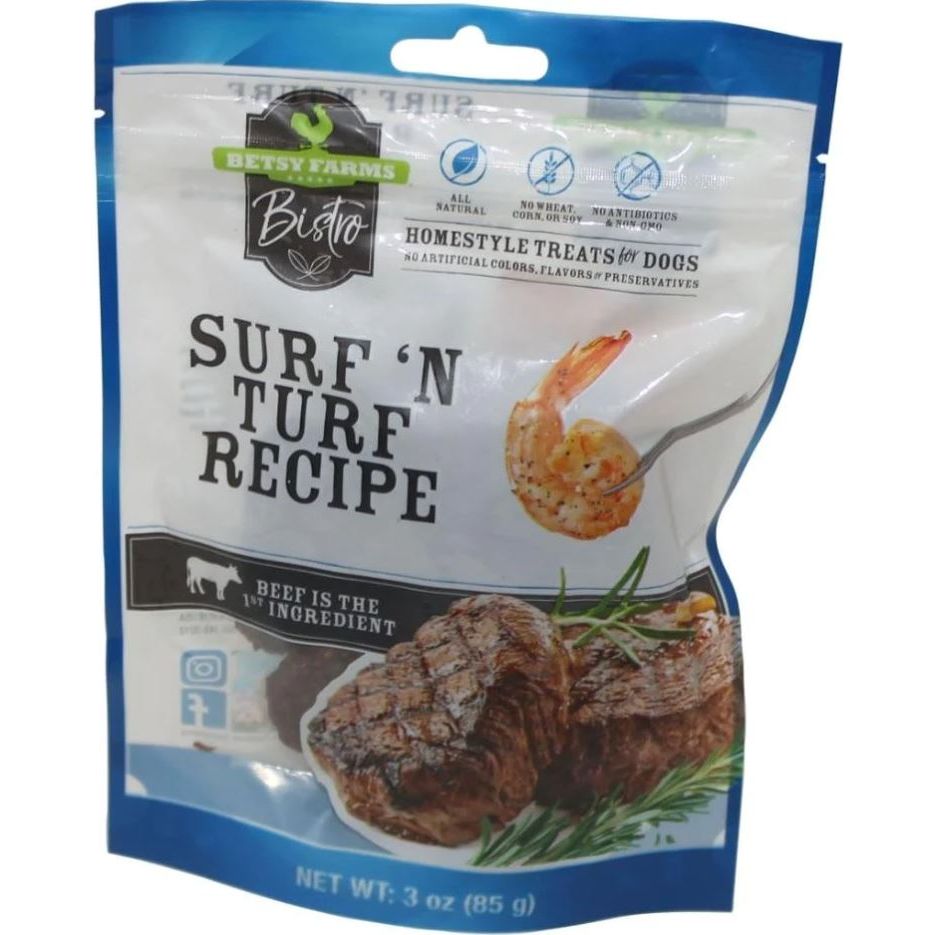 BETSY FARMS: Surf N Turf Recipe Dog Treat, 8 oz - #tag1# - #tag2#