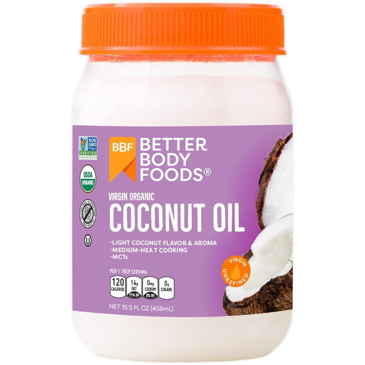 BETTERBODY FOODS: Organic Extra Virgin Coconut Oil, 15.5 oz - Sunshine Co Op. - #tag1# - #tag2# - #tag3# - #tag4#
