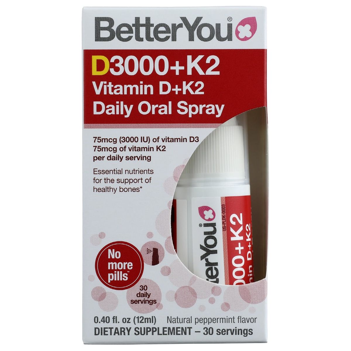 BETTERYOU: D3000 + K2 Vitamin Oral Spray, 12 ml - #tag1# - #tag2#