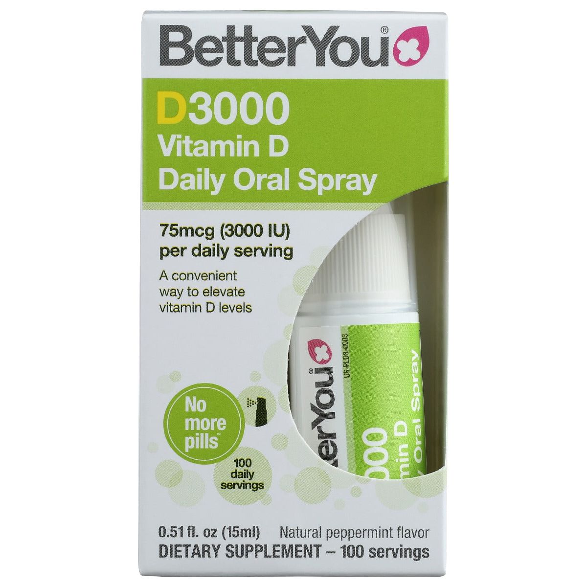 BETTERYOU: D3000 Vitamin D Oral Spray, 15 ml - #tag1# - #tag2#