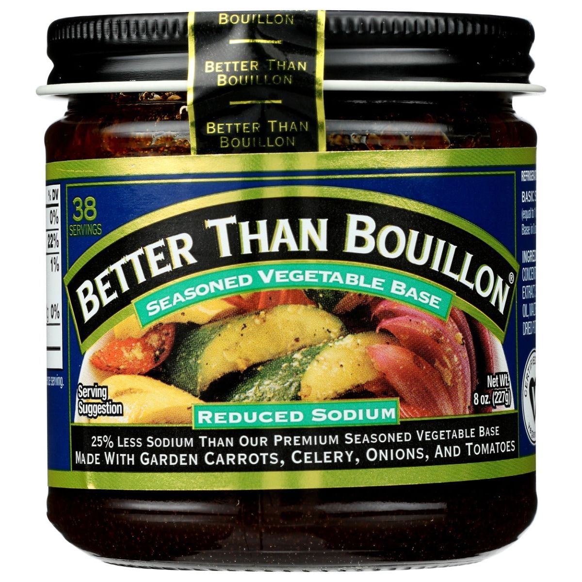 BETTER THAN BOUILLON: Seasoned Vegetable Base Reduced Sodium, 8 oz - #tag1# - #tag2#