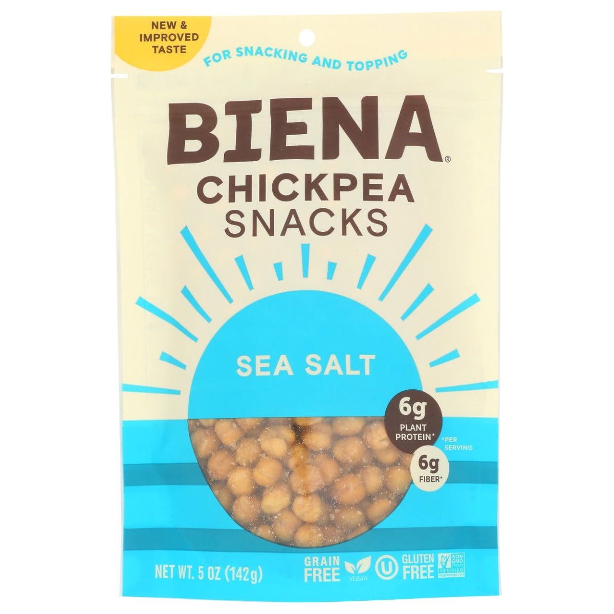 BIENA: Chickpea Snacks Sea Salt, 5 oz - Sunshine Co Op. - #tag1# - #tag2# - #tag3# - #tag4#