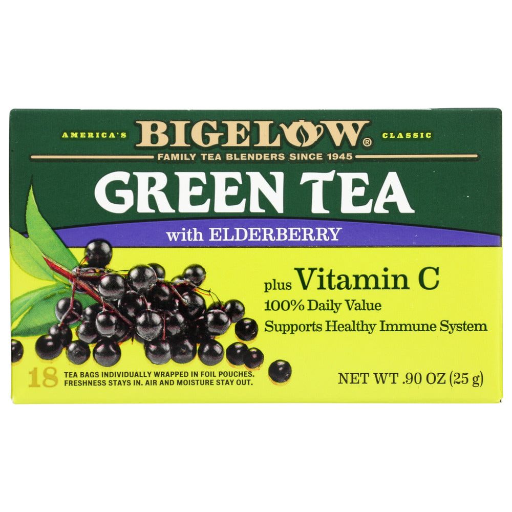 BIGELOW: Green Tea with Elderberry plus Vitamin C 18 Teabags, 0.9 oz - #tag1# - #tag2#