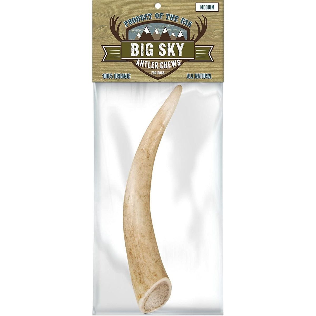 BIG SKY: Whole Medium Antler Chews For Dogs, 1 ea - #tag1# - #tag2#