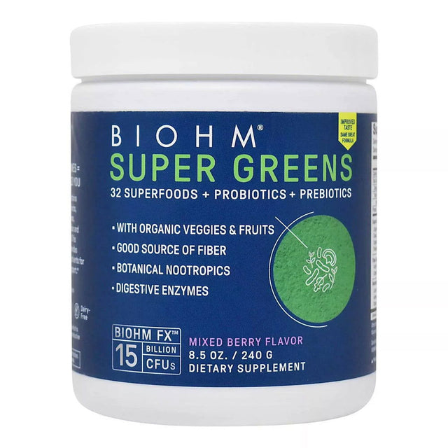 BIOHM: Super Greens Mixed Berry, 8.5 oz - #tag1# - #tag2#