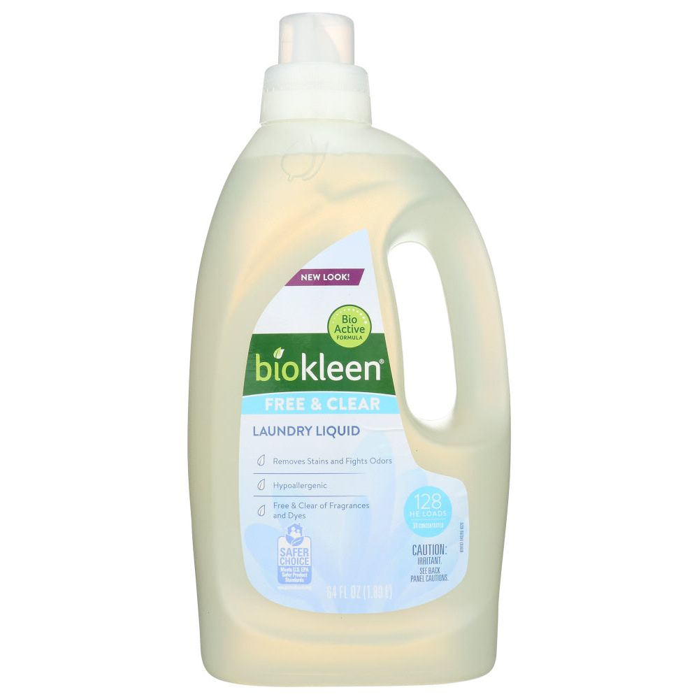 BIO KLEEN: Laundry Liquid Free and Clear Unscented, 64 oz - #tag1# - #tag2#