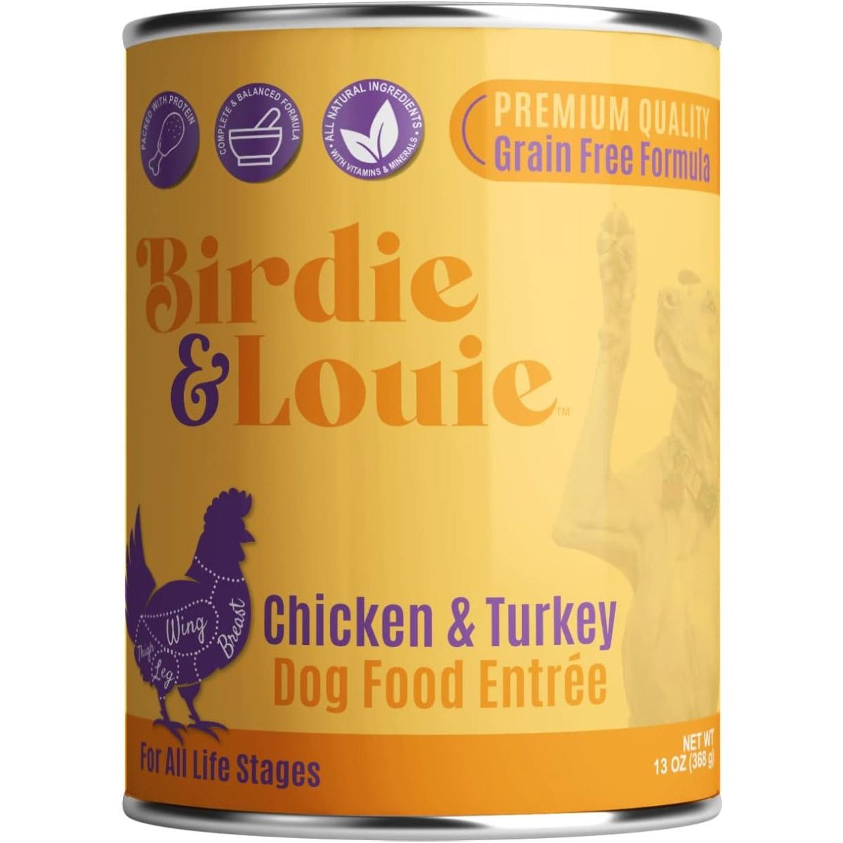 BIRDIE & LOUIE: Wet Dog Food Real Chicken and Turkey, 13 oz - #tag1# - #tag2#