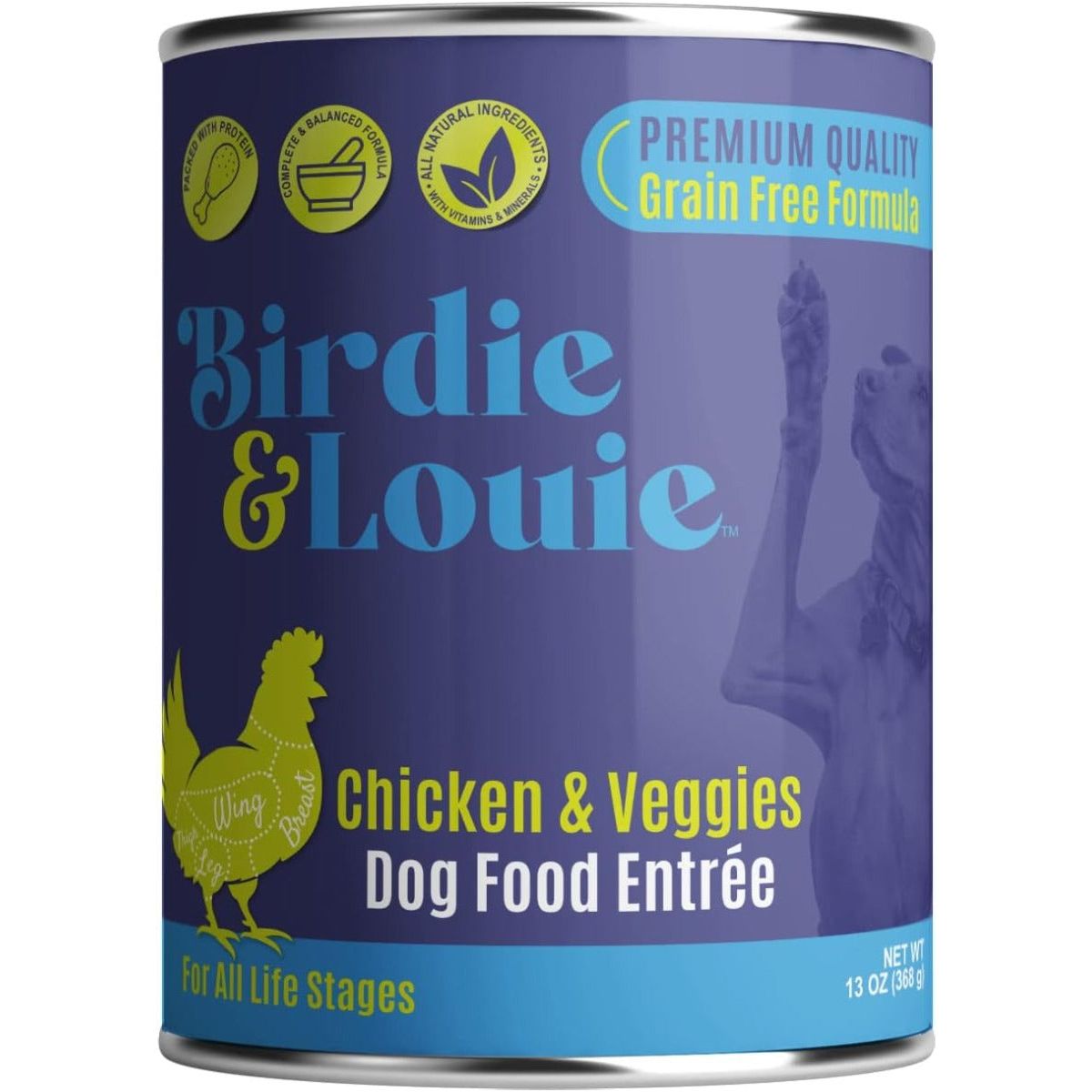 BIRDIE & LOUIE: Wet Dog Food Real Chicken and Veggies, 13 oz - #tag1# - #tag2#