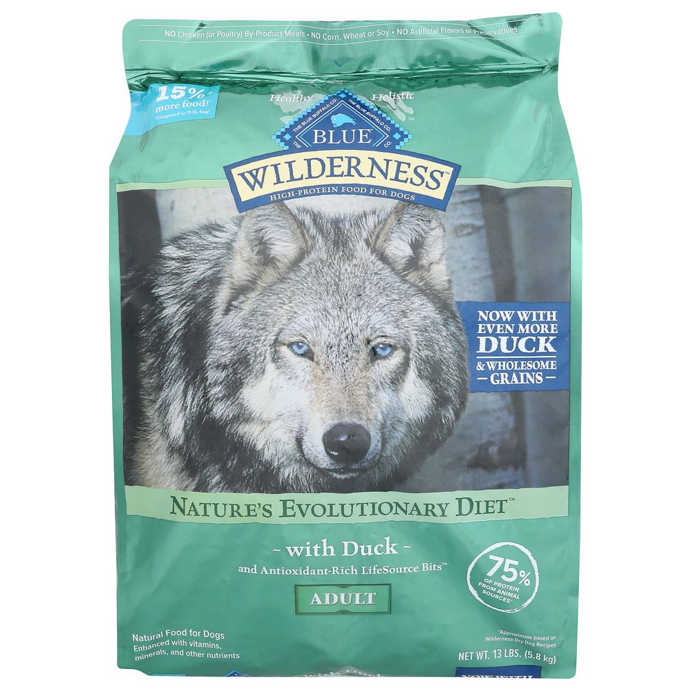 BLUE BUFFALO: Dog Food Adlt Dck Wldrns, 13 LB - #tag1# - #tag2#