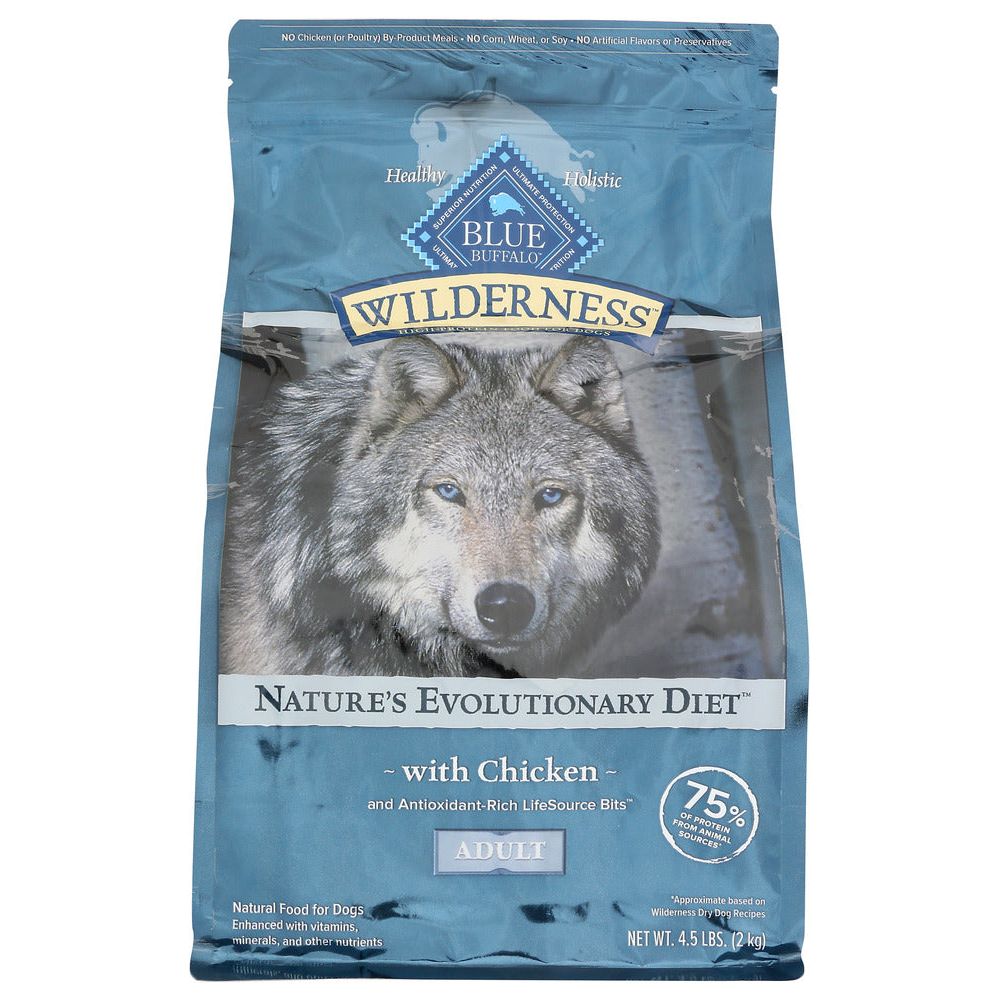 BLUE BUFFALO: Dog Food Wldrnss Adlt Chkn, 4.5 LB - #tag1# - #tag2#