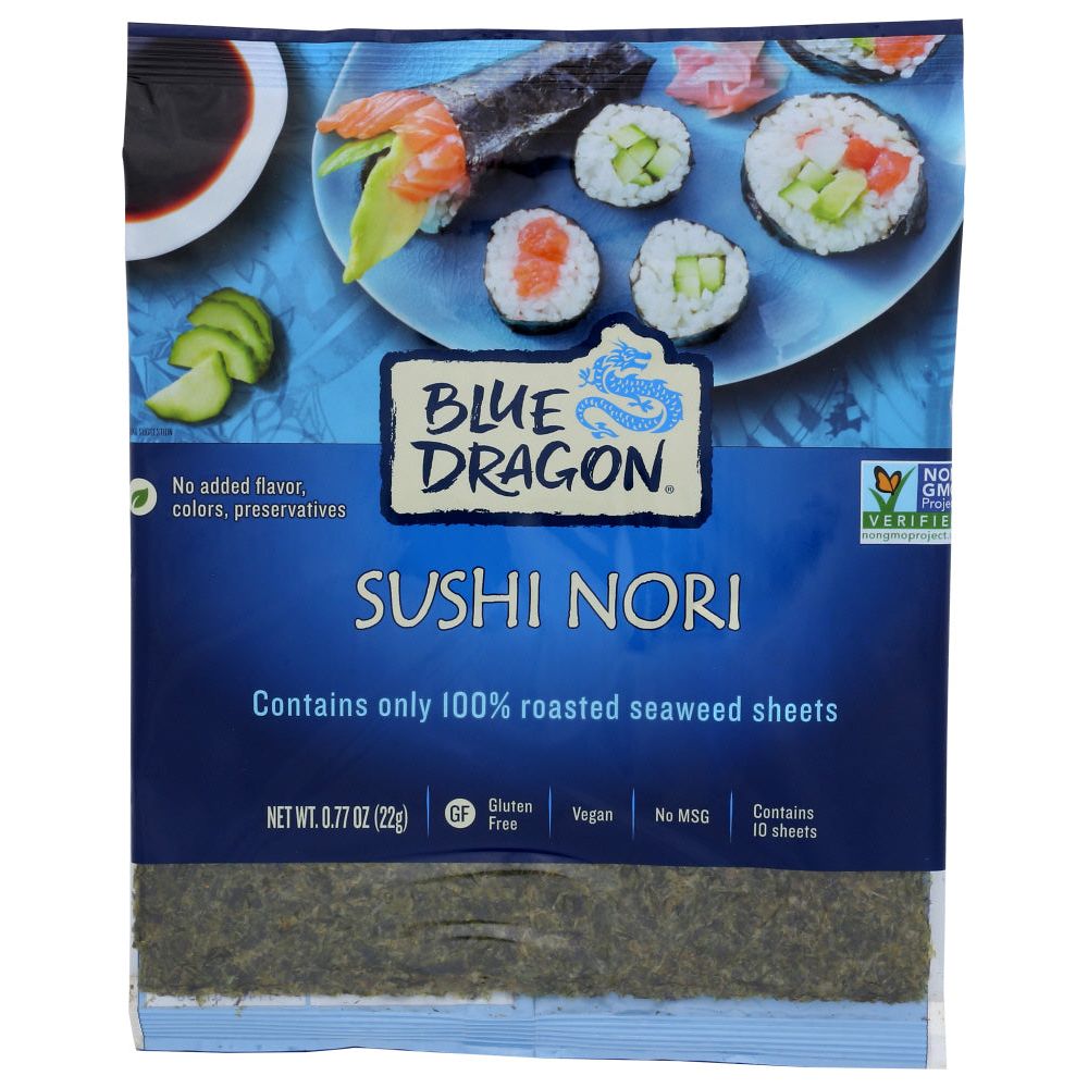 BLUE DRAGON: Sushi Nori Roasted Seaweed Perfect For Sushi, 0.77 oz - #tag1# - #tag2#