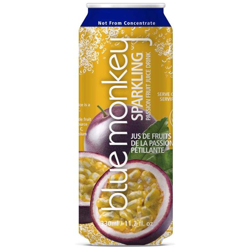 BLUE MONKEY: Sparkling Passion Fruit Juice, 11.2 fo - #tag1# - #tag2#