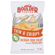 BOULDER CANYON: Avocado Oil Thin and Crispy Cheddar Sour Cream Potato Chips, 6 oz - #tag1# - #tag2#