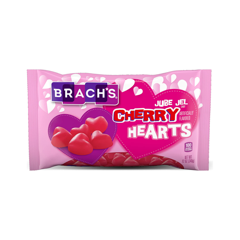 BRACHS: Jube Jel Cherry Hearts Candy, 12 oz - #tag1# - #tag2#