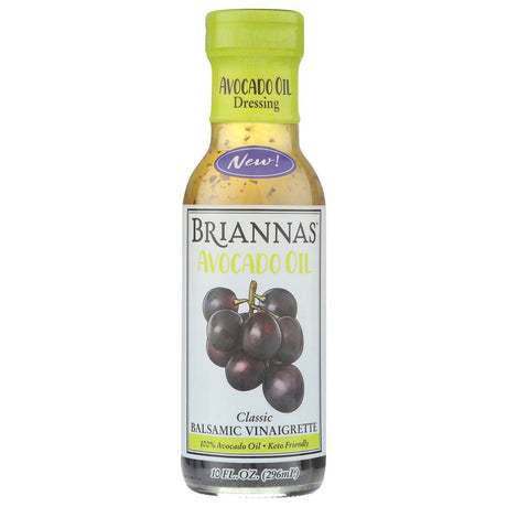 BRIANNAS: Classic Balsamic Vinaigrette Avocado Oil Dressing, 10 oz - #tag1# - #tag2#