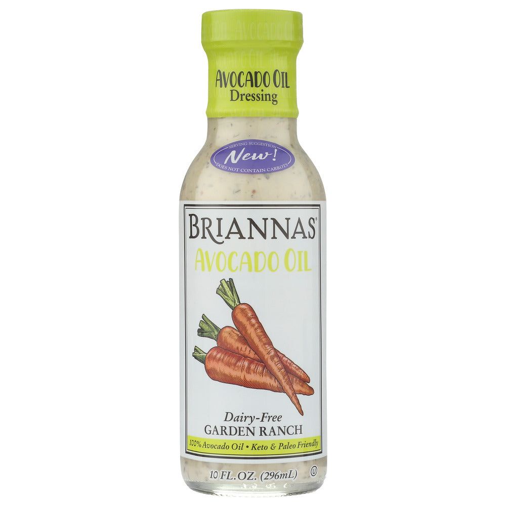 BRIANNAS: Dairy Free Garden Ranch Avocado Oil Dressing, 10 oz - #tag1# - #tag2#