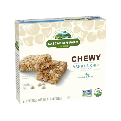 CASCADIAN FARM: Vanilla Chip Chewy Granola Bar, 7.4 oz - Sunshine Co Op. - #tag1# - #tag2# - #tag3# - #tag4#