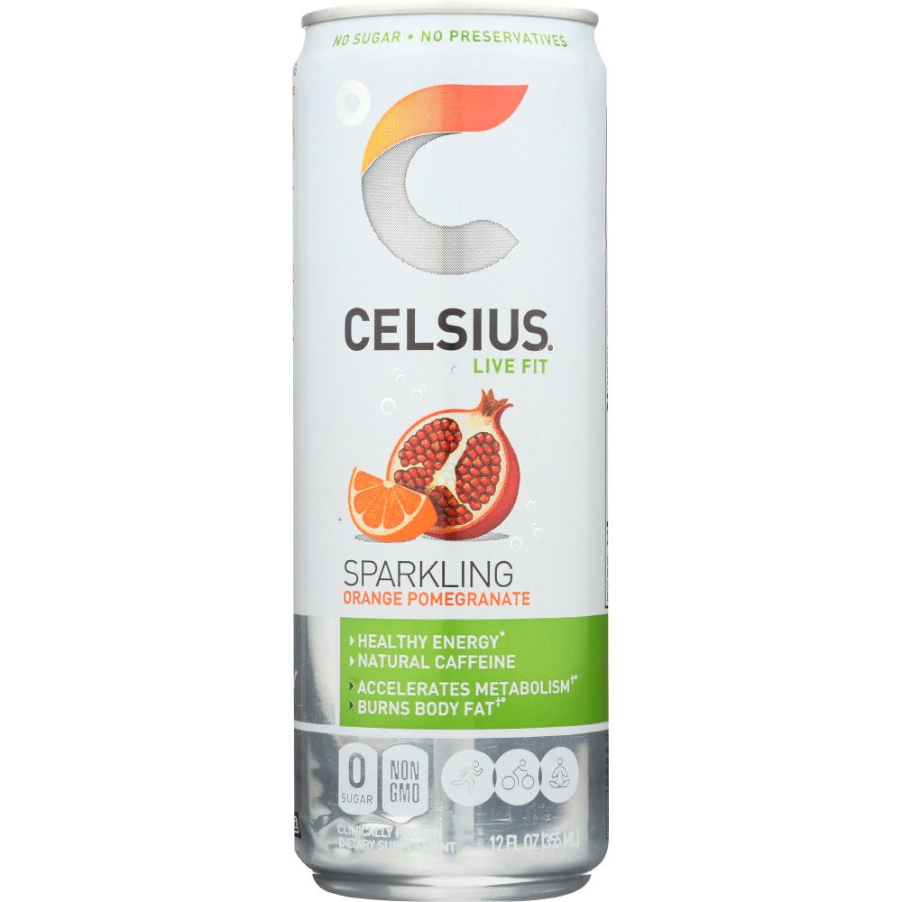 CELSIUS: Beverage Sparkling Orange Pomegranate, 12 oz - #tag1# - #tag2#