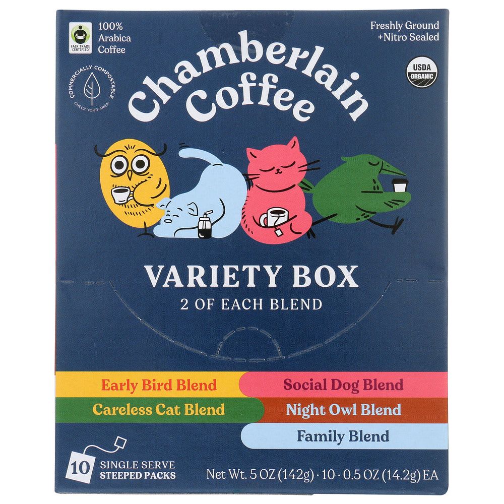 CHAMBERLAIN COFFEE: Coffee Variety Steeped 10Pk, 5 OZ - #tag1# - #tag2#