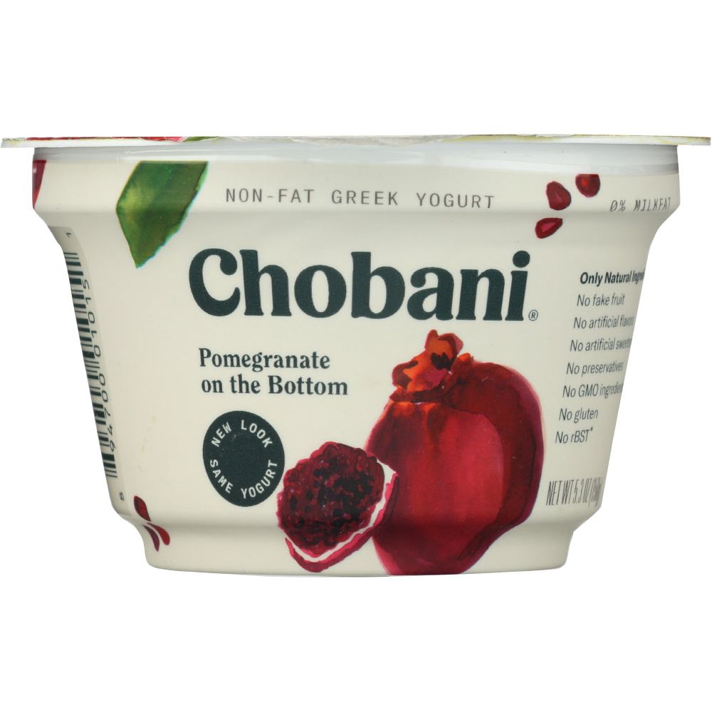 CHOBANI: Non-Fat Greek Yogurt Pomegranate on the Bottom, 5.3 oz - #tag1# - #tag2#