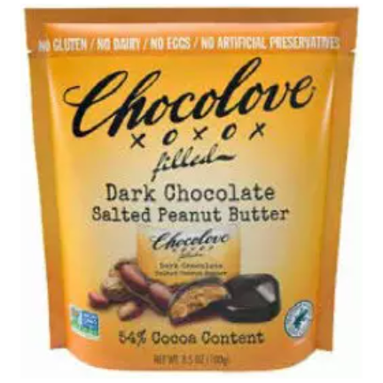 CHOCOLOVE: Choc Sltd Pnut Bttr Pouch, 3.5 oz - #tag1# - #tag2#