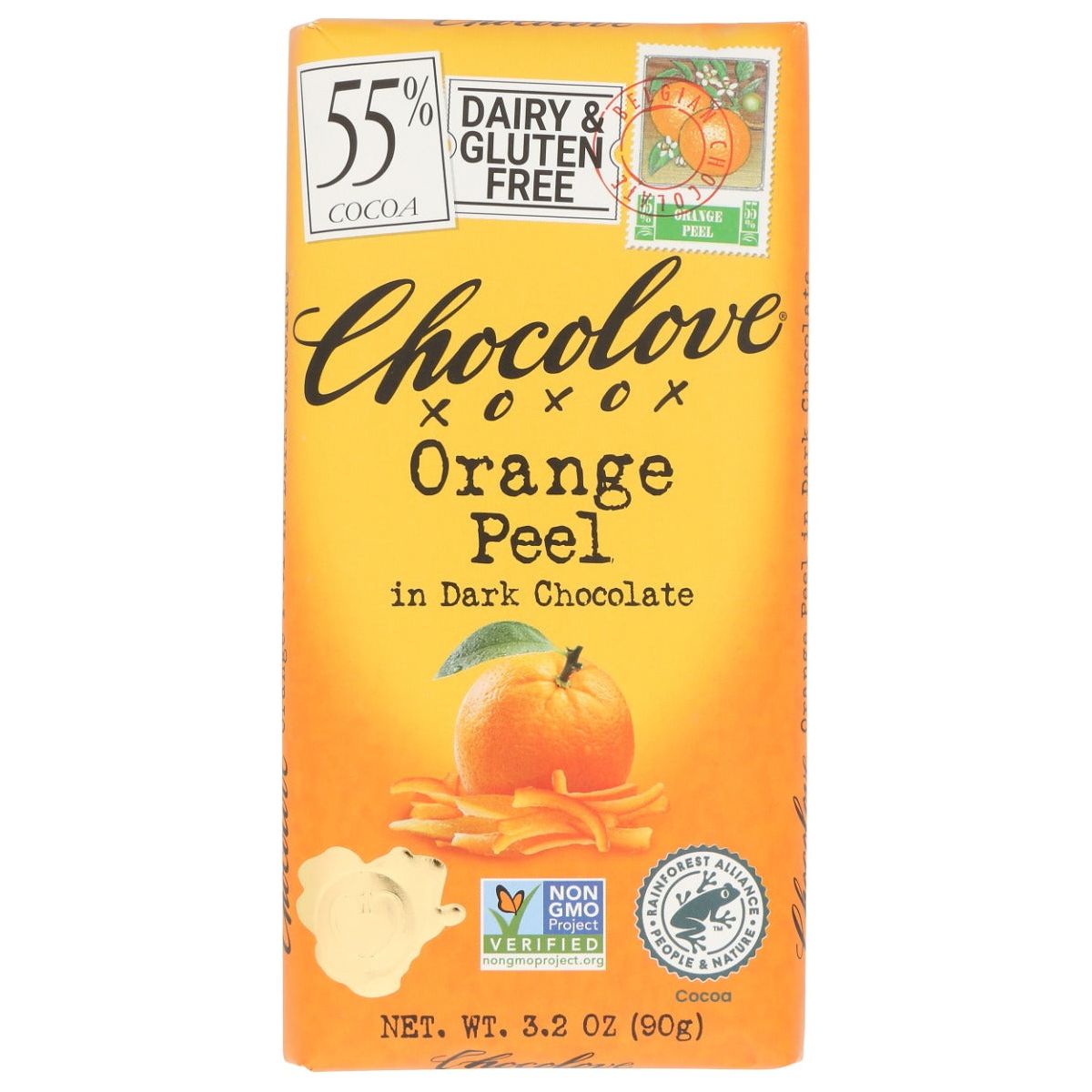 CHOCOLOVE: Orange Peel In Dark Chocolate Bar, 3.2 oz - #tag1# - #tag2#