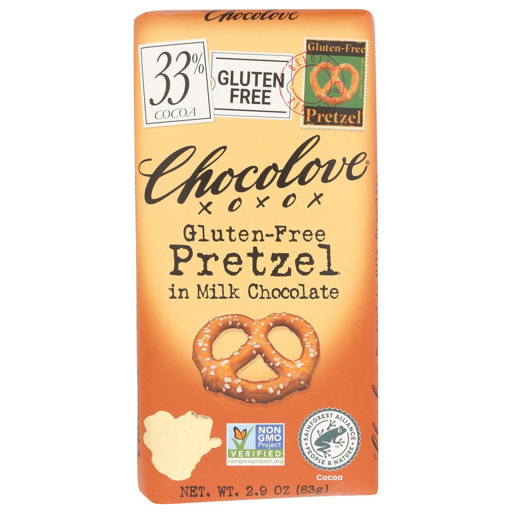CHOCOLOVE: Pretzel In Milk Chocolate Bar, 2.9 oz - #tag1# - #tag2#
