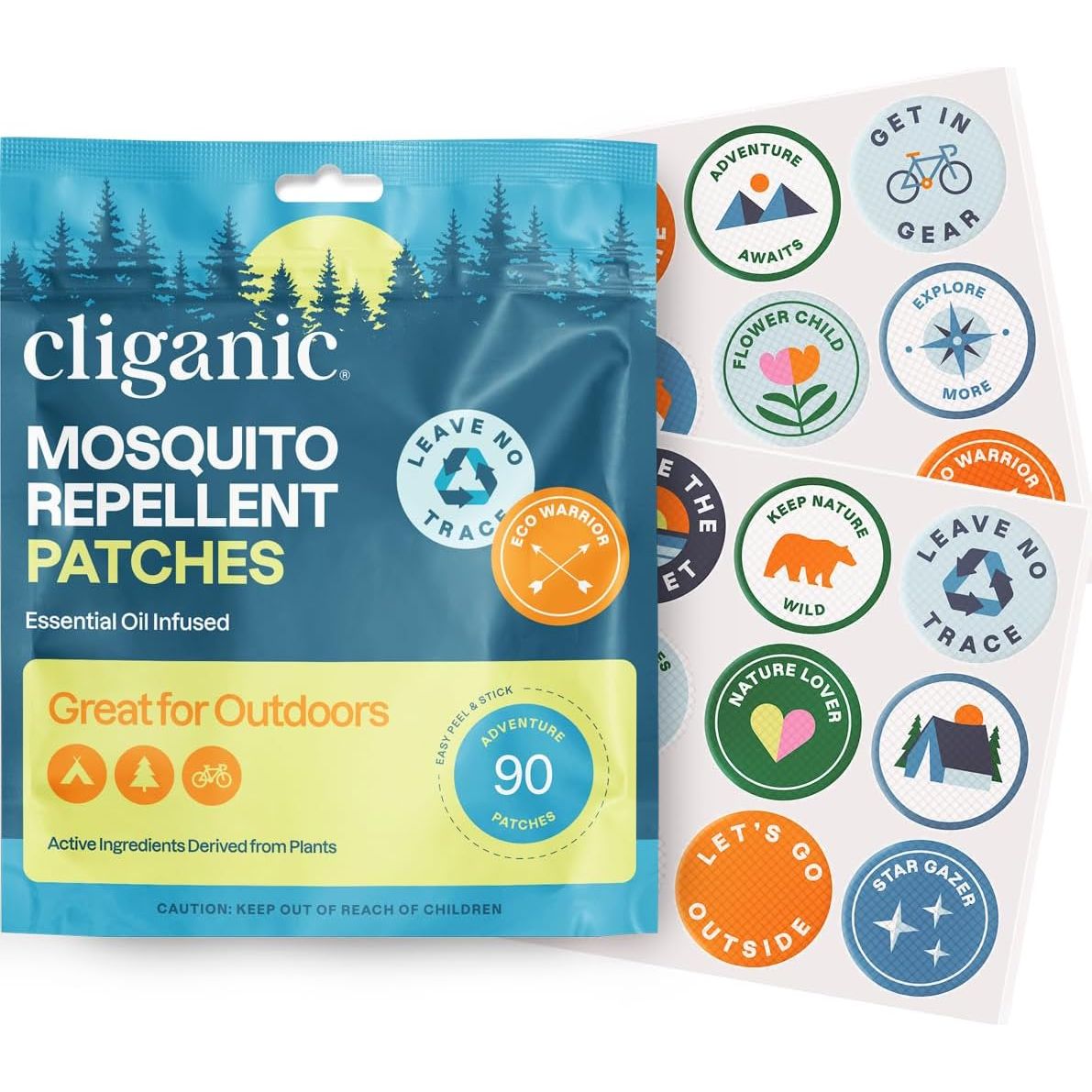 CLIGANIC: Mosquito Repellent Patch Stickers, 90 ea - #tag1# - #tag2#