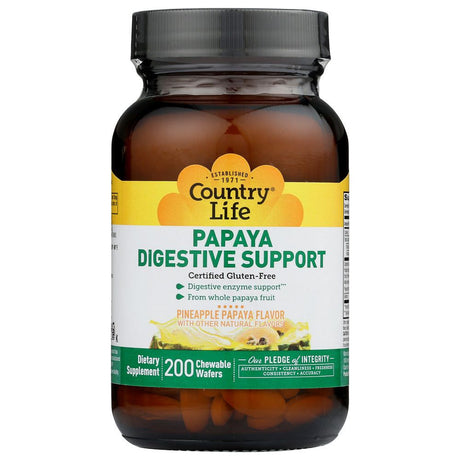 COUNTRY LIFE: Papaya Digestive Support, 200 tb - #tag1# - #tag2#