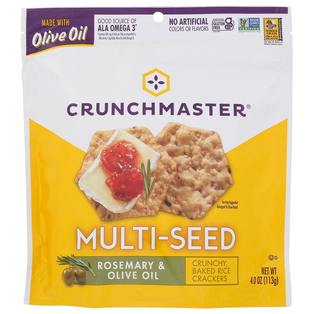 CRUNCHMASTER: Multiseed Rosemary and Olive Oil Crackers, 4 oz - #tag1# - #tag2#