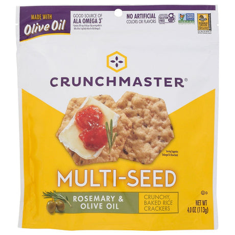 CRUNCHMASTER: Multiseed Rosemary and Olive Oil Crackers, 4 oz - #tag1# - #tag2#