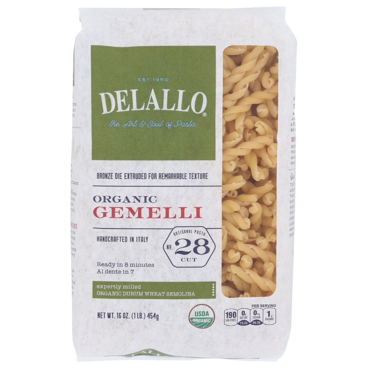 DELALLO: Organic Gemelli Noodles, 16 oz - #tag1# - #tag2#