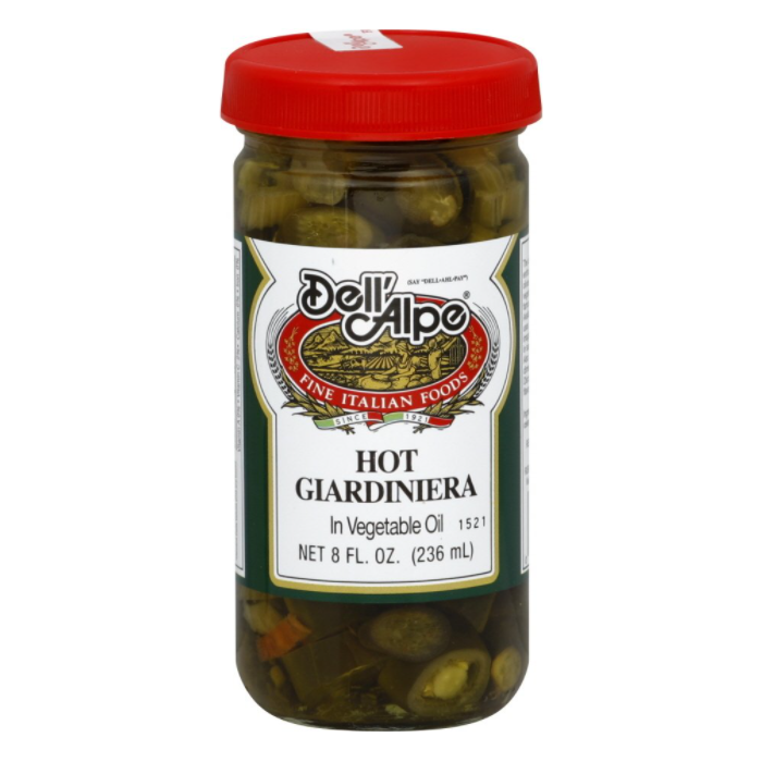 DELL ALPE: Hot Giardiniera In Vegetable Oil, 8 oz - #tag1# - #tag2#