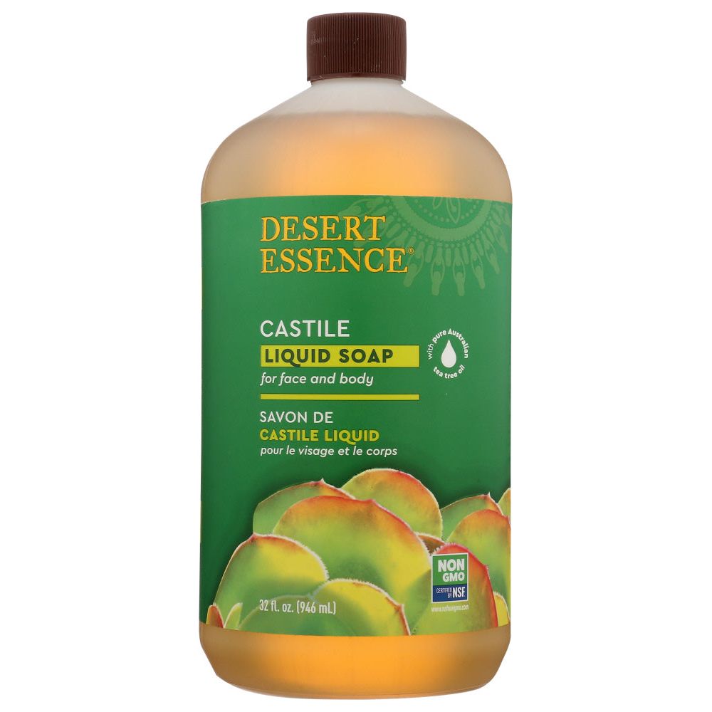 DESERT ESSENCE: Castile Liquid Soap with Eco-Harvest Tea Tree Oil, 32 oz - #tag1# - #tag2#