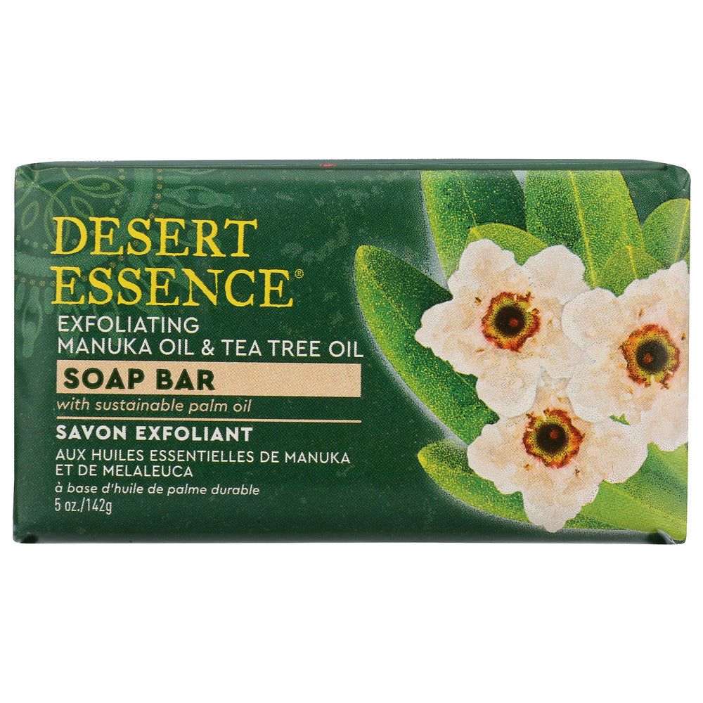 DESERT ESSENCE: Exfoliating Manuka Oil and Tea Tree Oil Soap Bar, 5 oz - #tag1# - #tag2#