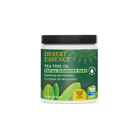 DESERT ESSENCE: Tea Tree Oil Facial Cleansing Pads, 100 ct - #tag1# - #tag2#