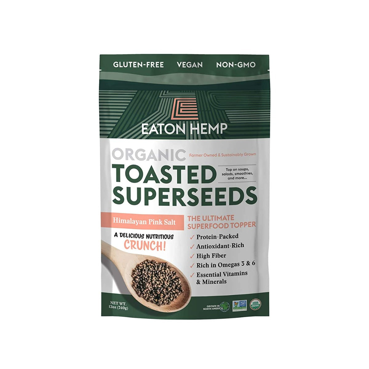 EATON HEMP: Himalayan Pink Salt Organic Toasted Superseeds, 12 oz - #tag1# - #tag2#