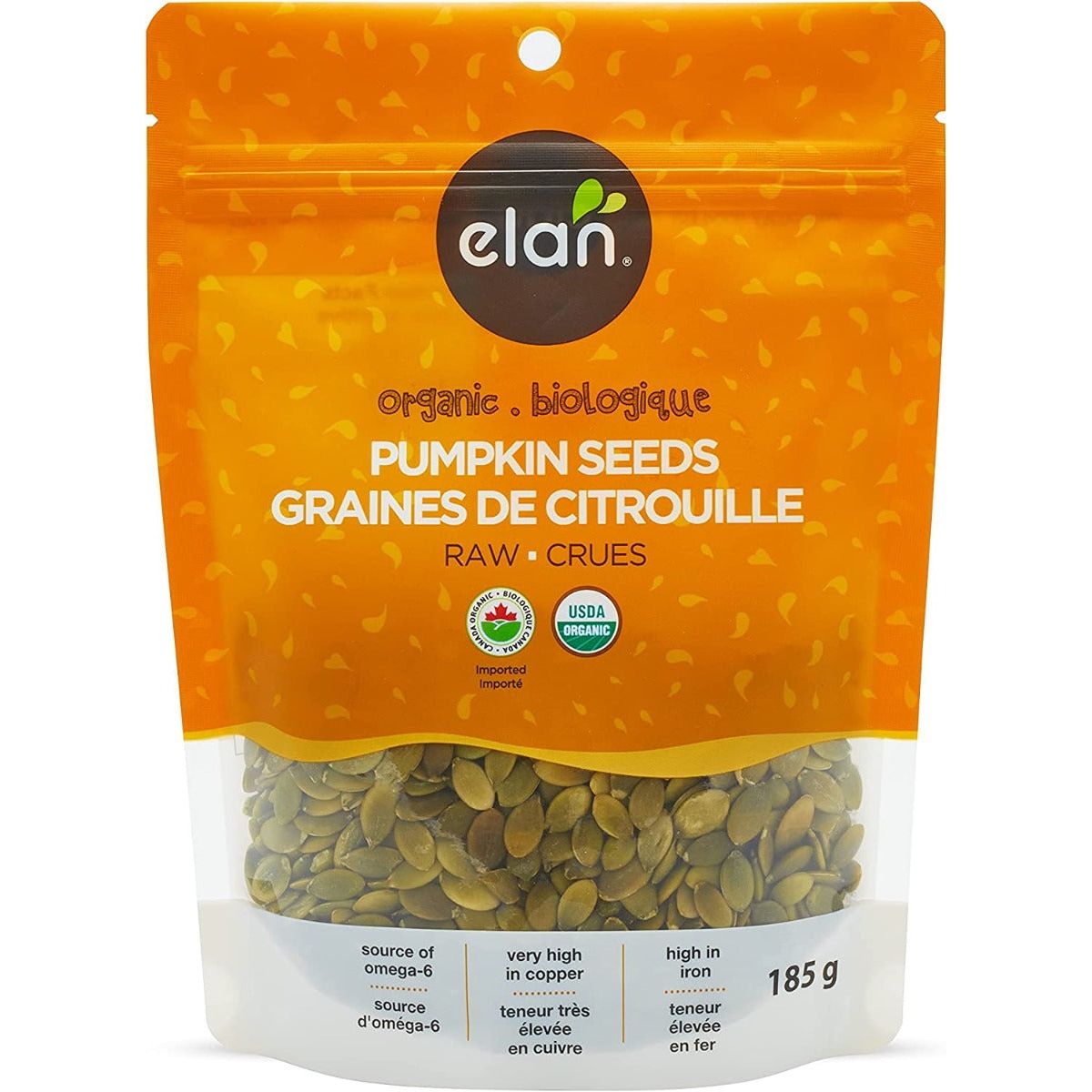 ELAN: Organic Raw Pumpkin Seeds, 6.5 oz - #tag1# - #tag2#