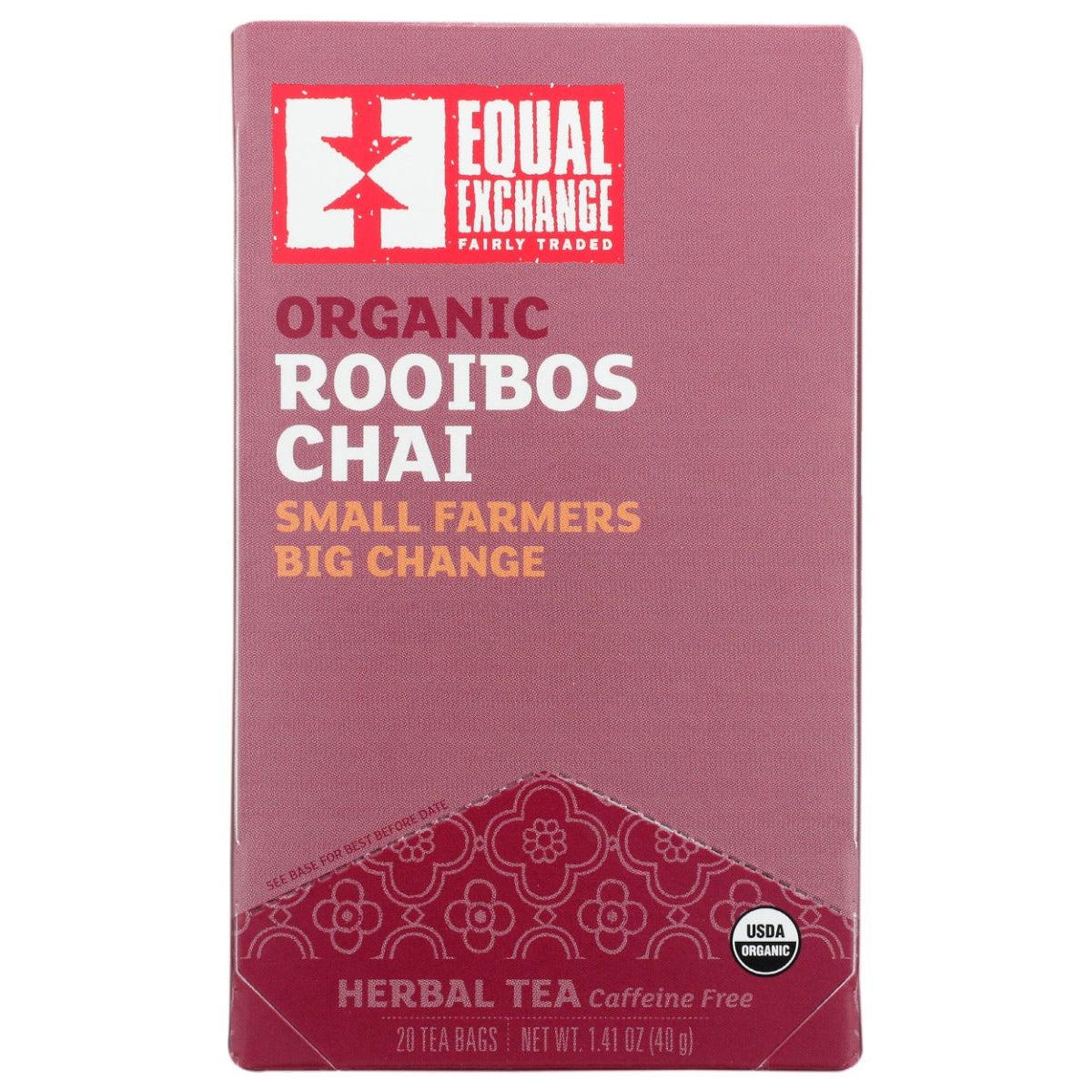EQUAL EXCHANGE: Tea Rooibos Chai Organic, 20 BG - #tag1# - #tag2#