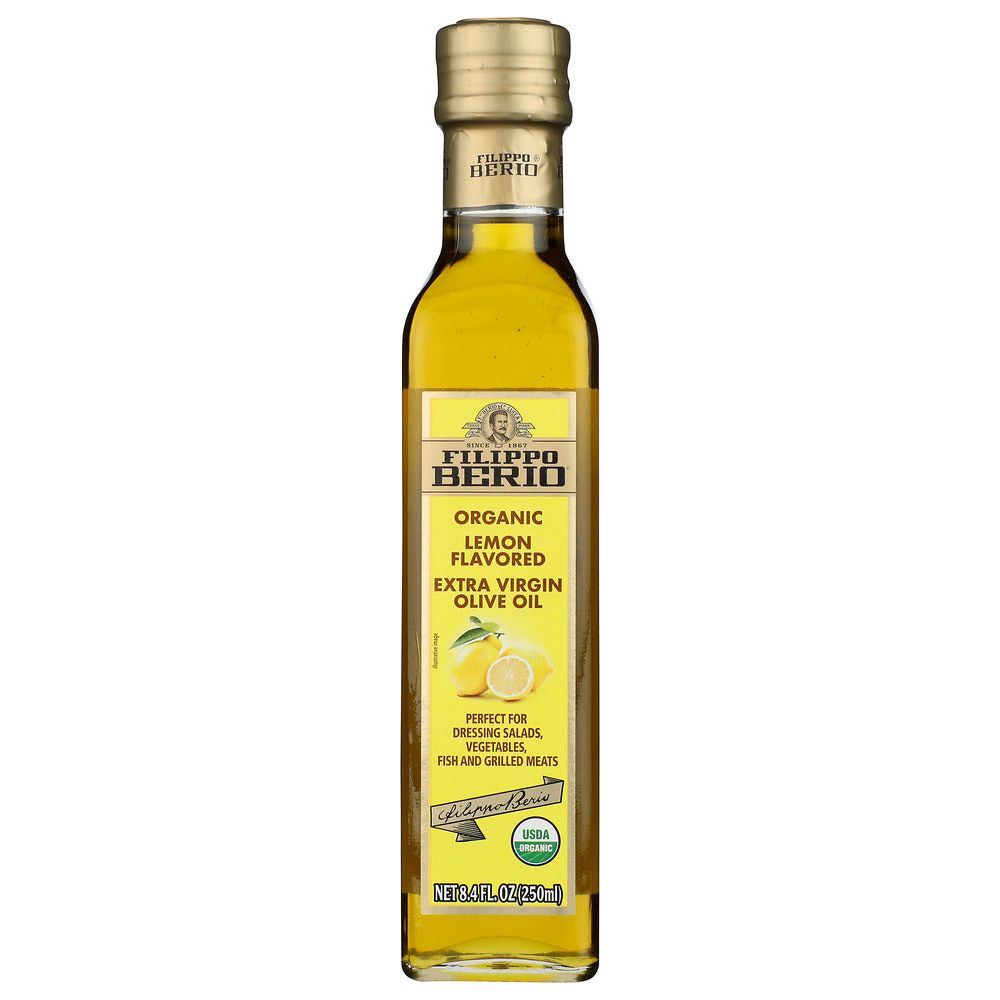 FILIPPO BERIO: Organic Extra Virgin Olive Oil Lemon Flavored, 8.4 fo - #tag1# - #tag2#