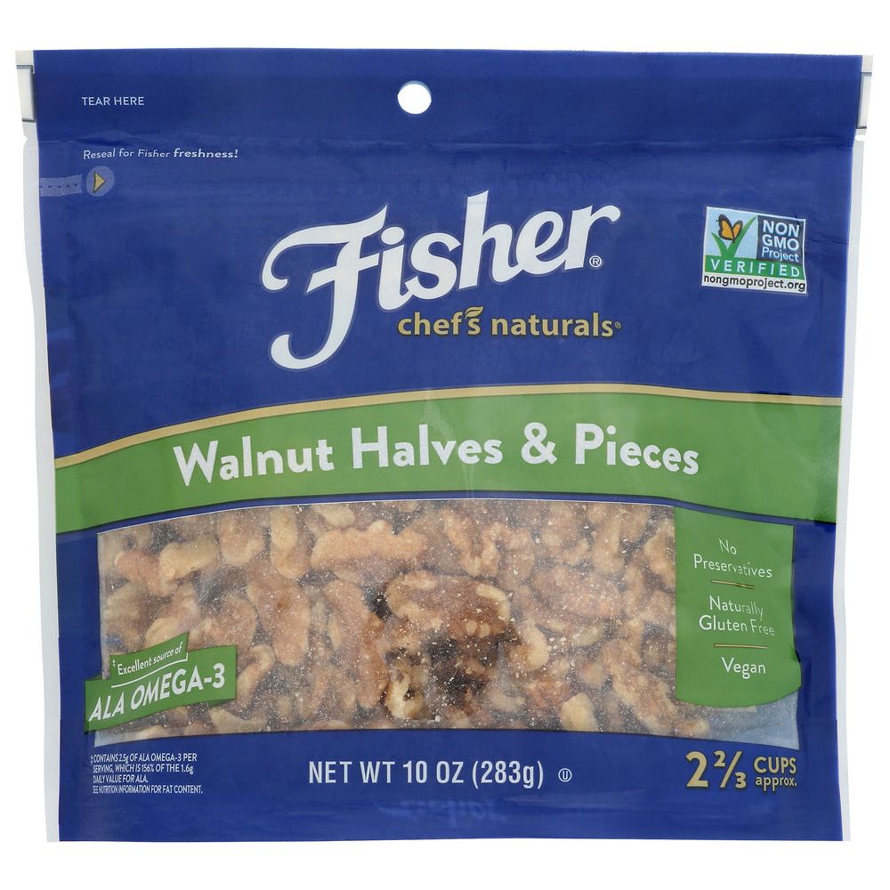 FISHER: Walnut Halves and Pieces, 10 oz - #tag1# - #tag2#
