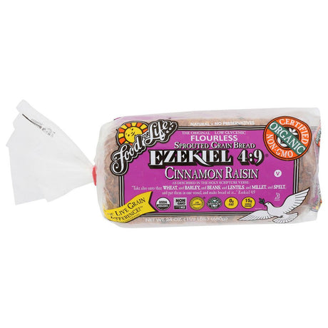 FOOD FOR LIFE: Ezekiel 4:9 Cinnamon Raisin Sprouted Grain Bread, 24 oz - #tag1# - #tag2#