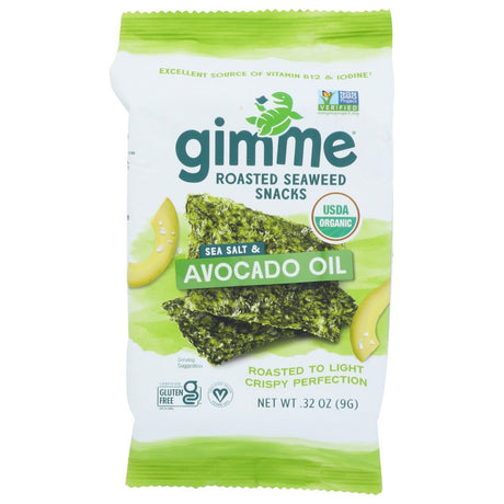 GIMME: Sea Salt and Avocado Oil Seaweed Snacks, 0.32 oz - #tag1# - #tag2#