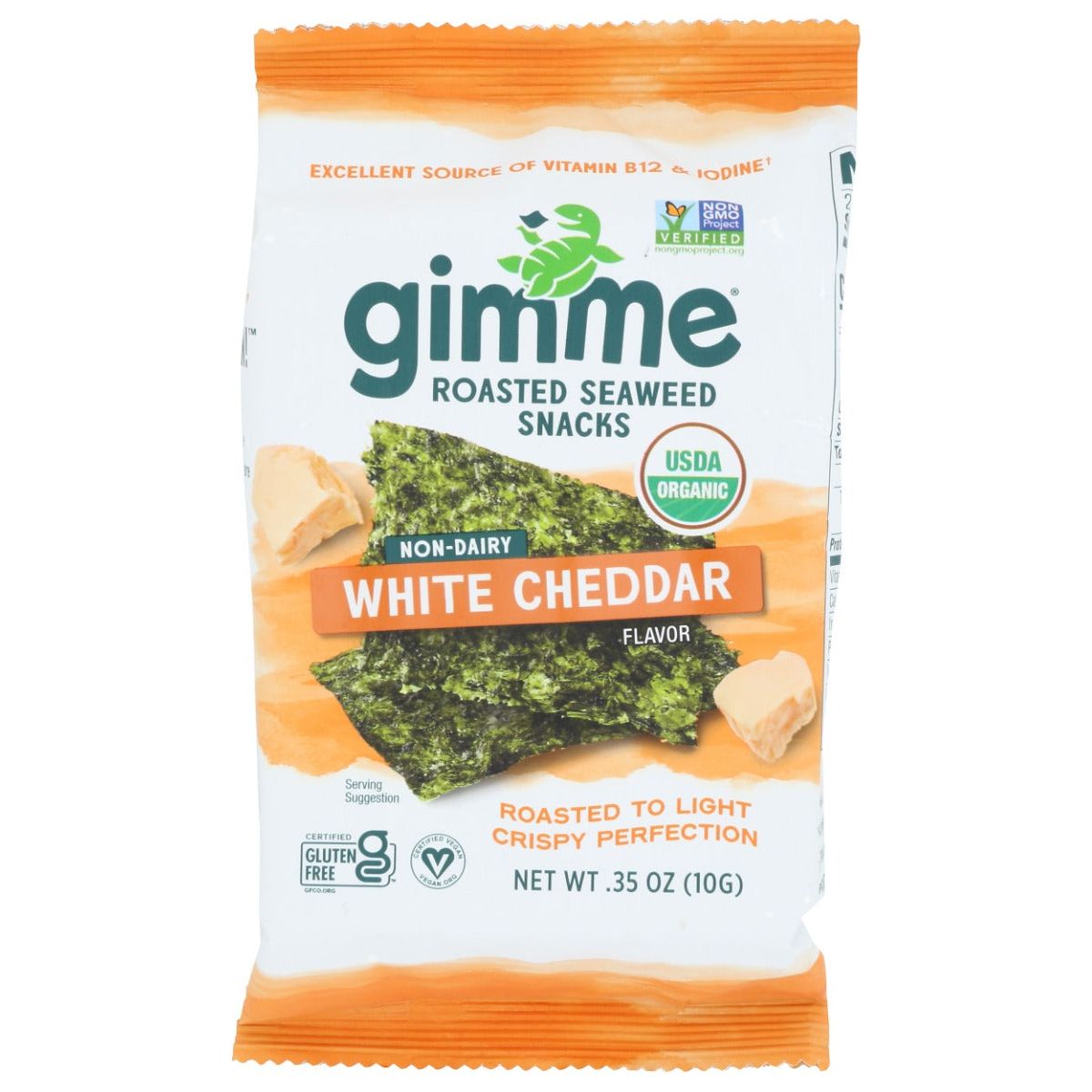 GIMME: White Cheddar Seaweed Snacks, 0.35 oz - #tag1# - #tag2#