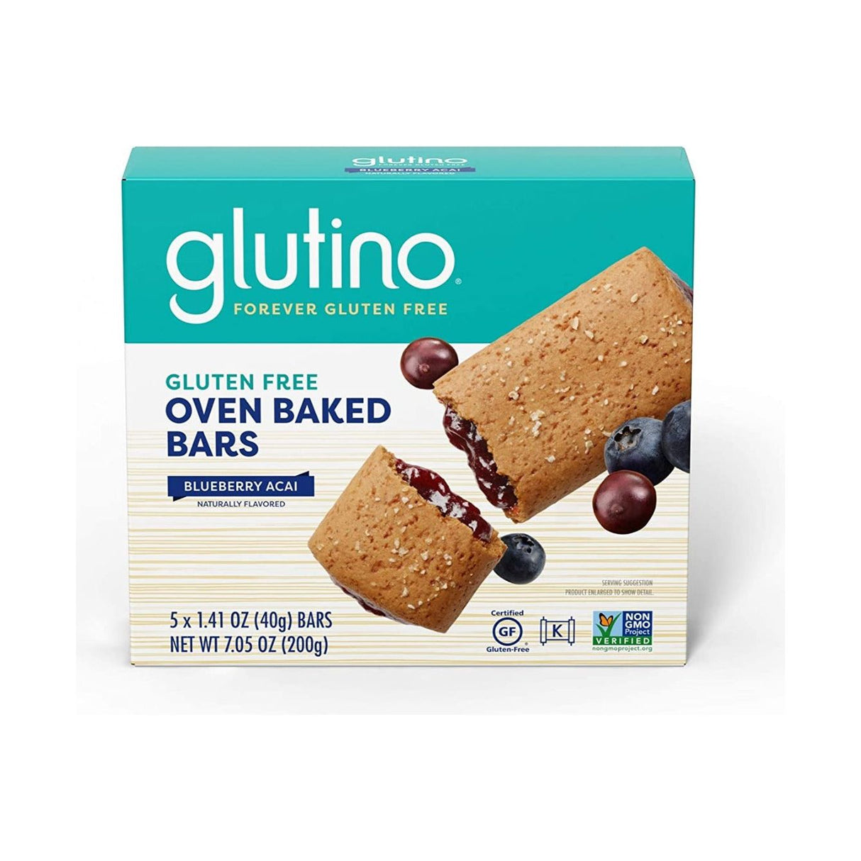 GLUTINO: Blueberry Acai Oven Baked Bars, 7.05 OZ - #tag1# - #tag2#