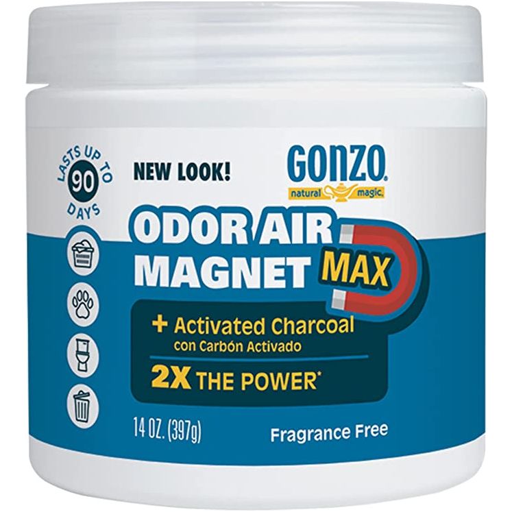 GONZO: Fragrance Free Odor Air Magnet Max With Activated Charcoal, 14 oz - #tag1# - #tag2#